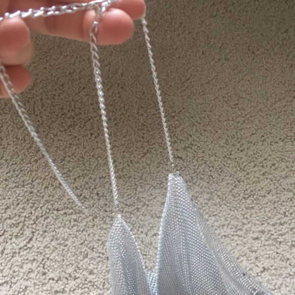 SOLD silver metal halter top  tee - Picture 8 of 8